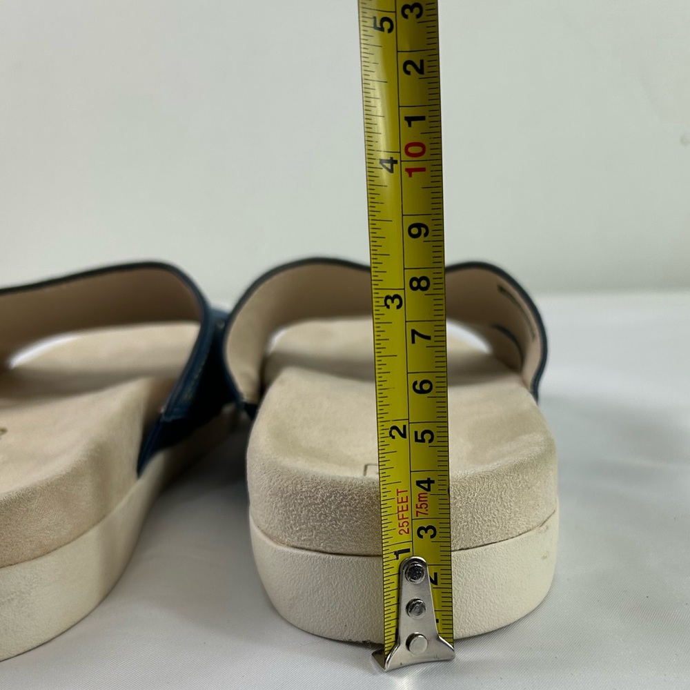 Spenco Twilight Ellie Women's Suede Leather Orthotic Slide Sandal Blue 9.5 EUC - Picture 10 of 14